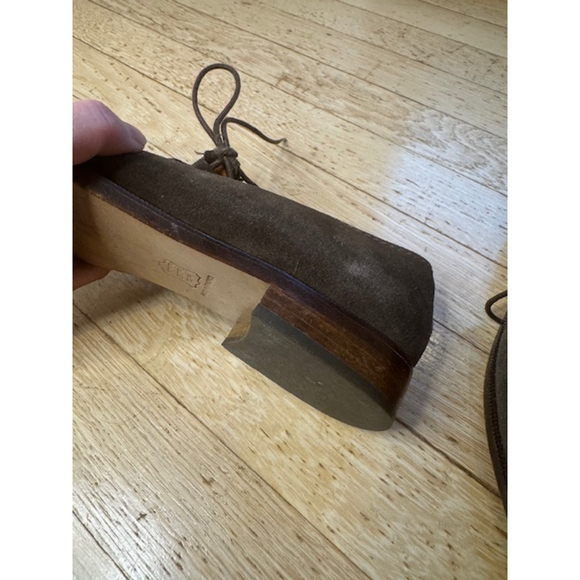 ROBERT CLERGERIE Lace-Up Cutout Flats Almond Toe Suede Women's 8 *DESIGNER* - Picture 9 of 16